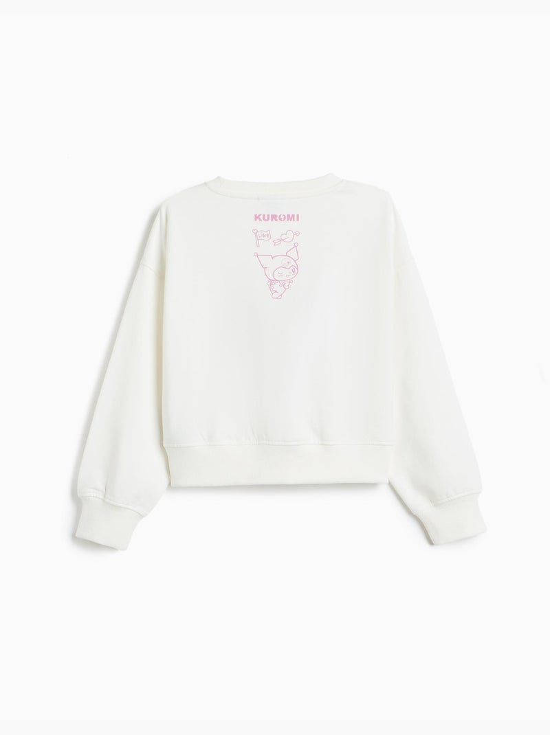 Sudadera de forro polar 'kuromi', mo fashion Blanco - Kiabi