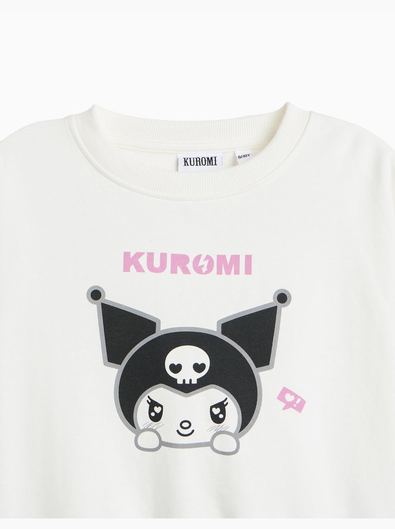 Sudadera de forro polar 'kuromi', mo fashion Blanco - Kiabi