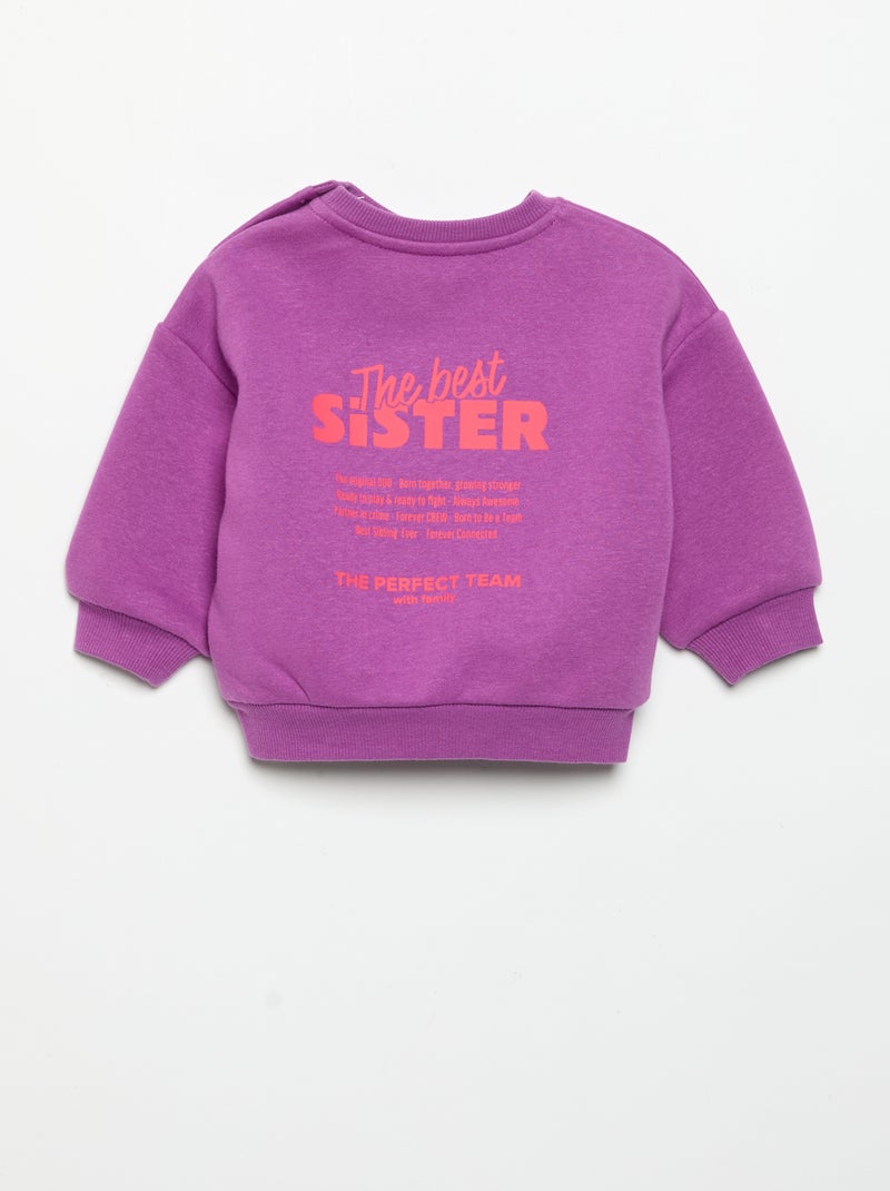 Sudadera de forro polar Purpura - Kiabi