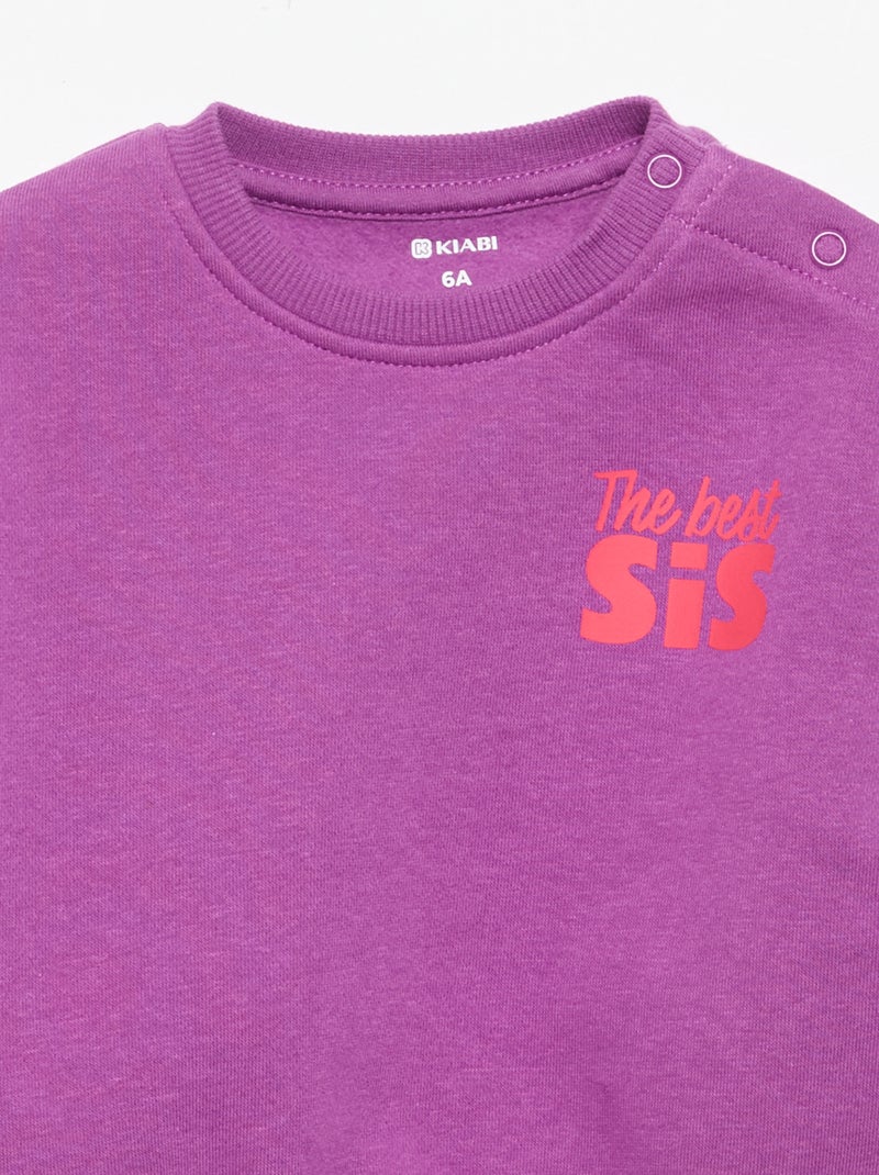 Sudadera de forro polar Purpura - Kiabi