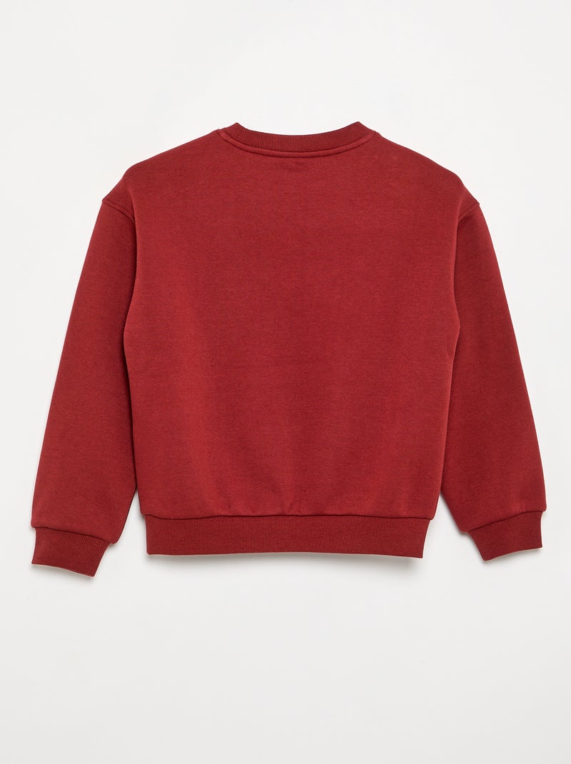 Sudadera de forro polar Rojo - Kiabi