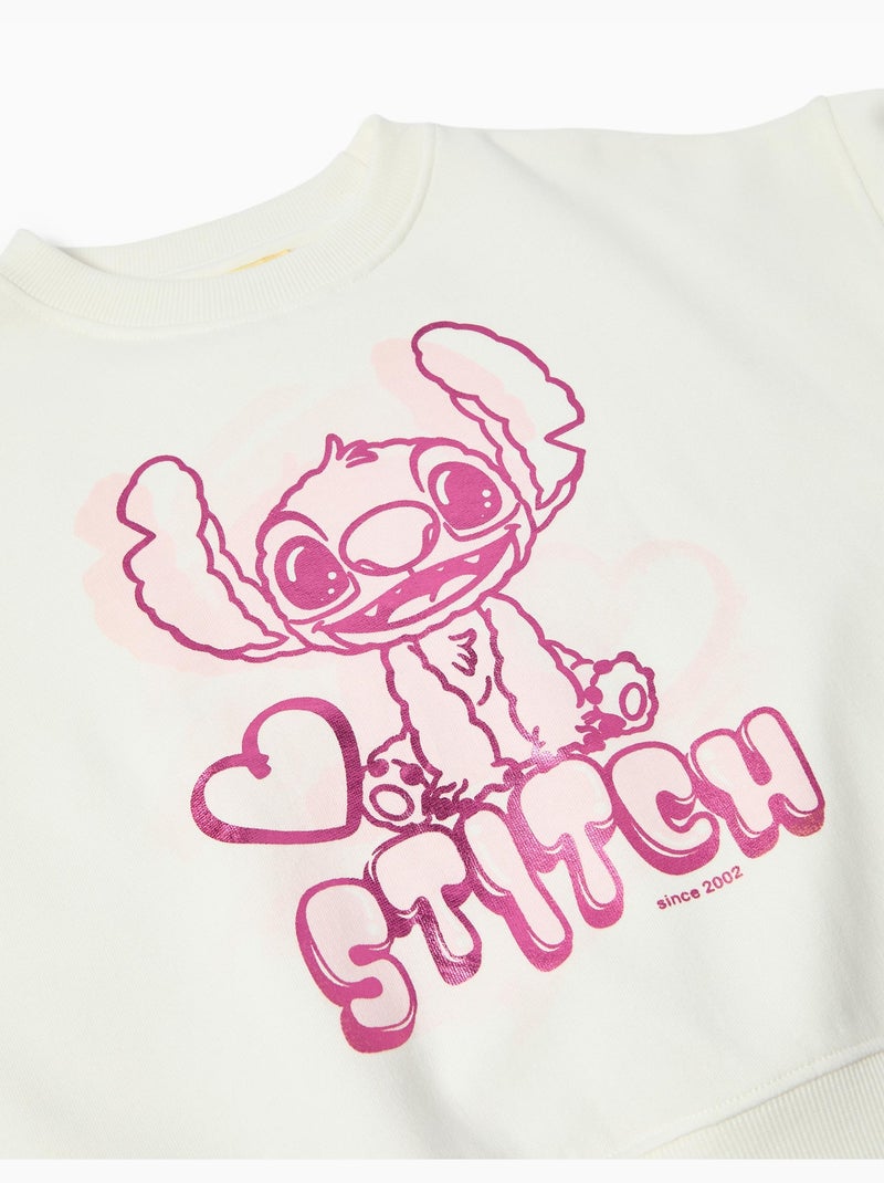 Sudadera de forro polar "Stitch" ©de Disney, MO Fashion Blanco - Kiabi