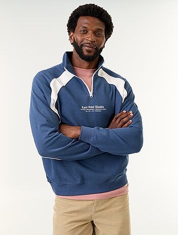 Sudadera de French Terry con cuello camionero
