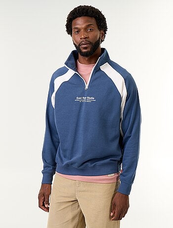 Sudadera de French Terry con cuello camionero