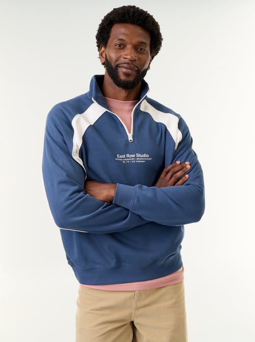 Sudadera de French Terry con cuello camionero - Kiabi