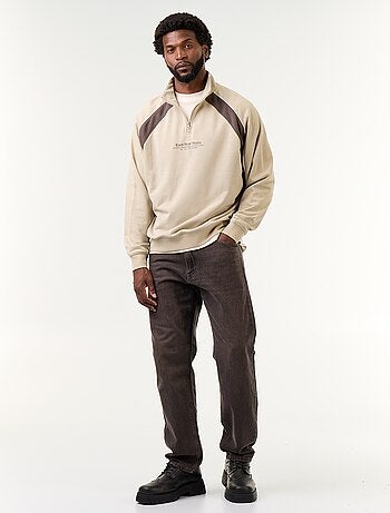 Sudadera de French Terry con cuello camionero