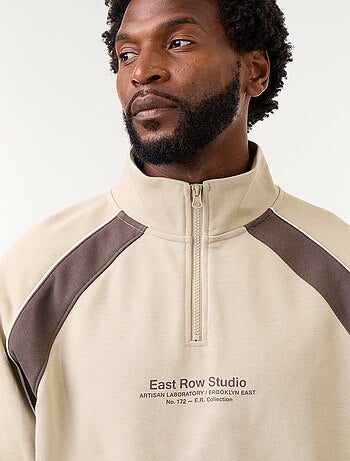 Sudadera de French Terry con cuello camionero