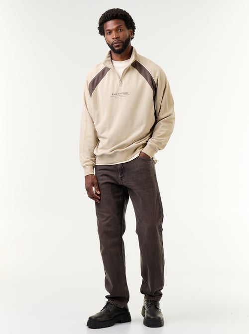 Sudadera de French Terry con cuello camionero - Kiabi