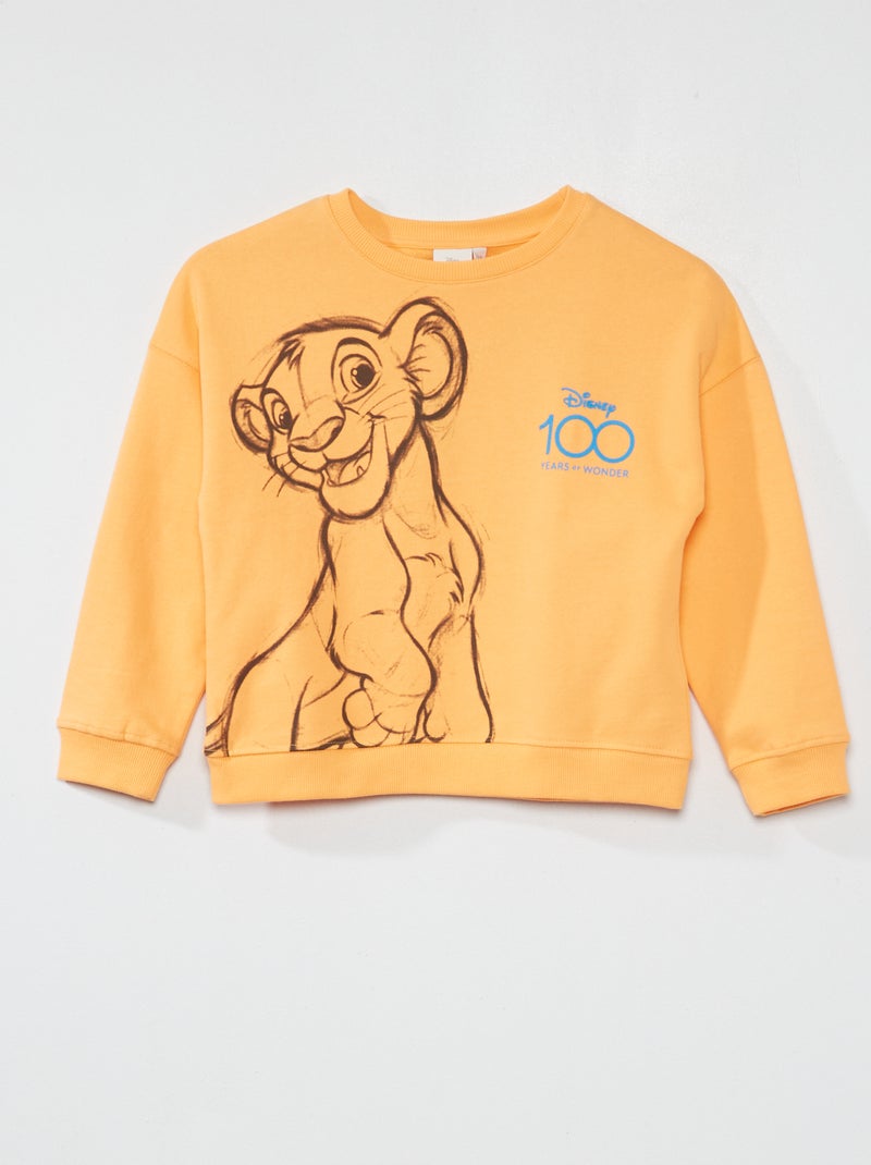Sudadera de french terry 'El Rey León' NARANJA - Kiabi