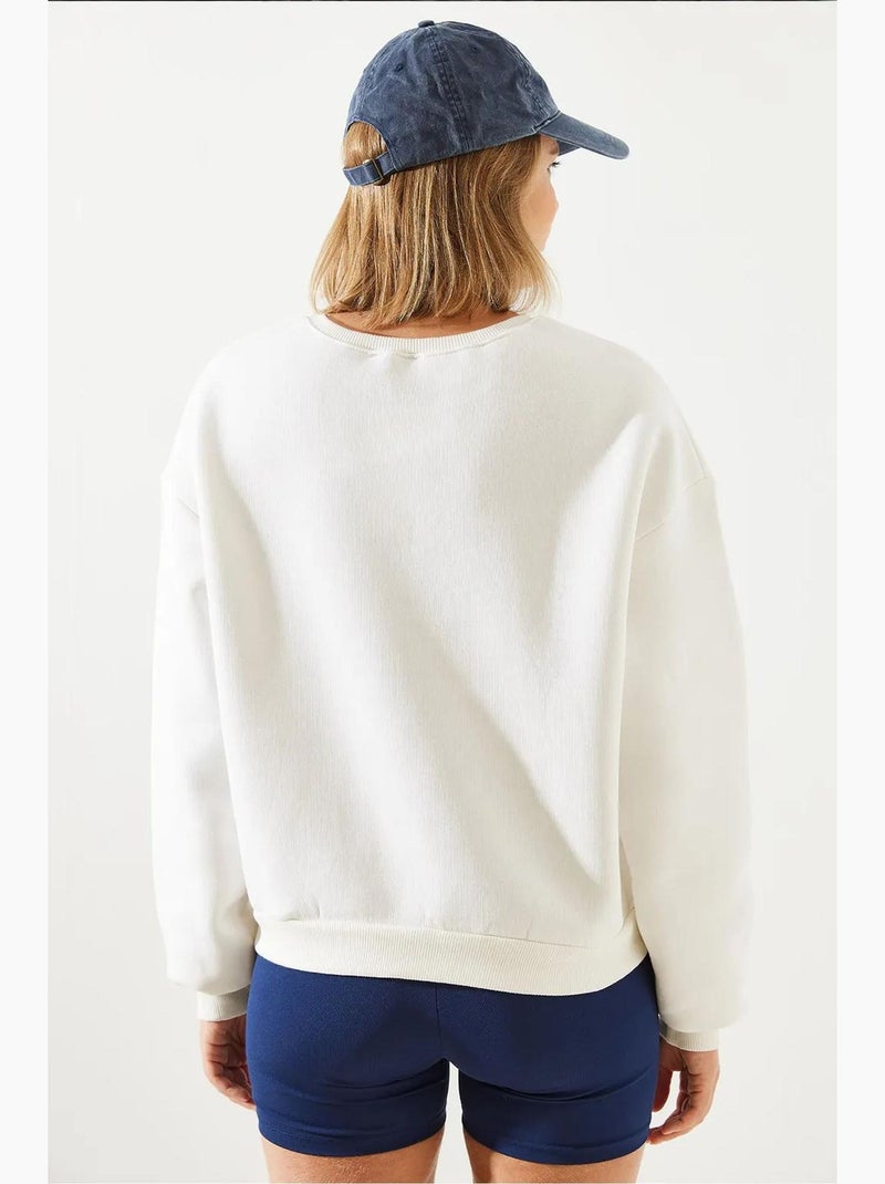 Sudadera de hilo bordado lucci Beige arcilla - Kiabi