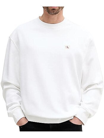 Sudadera de Hombre Calvin Klein Jeans con Insignia de Felpa