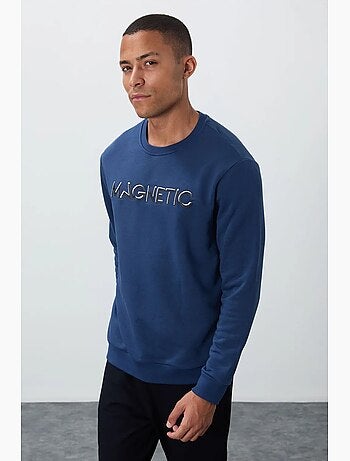 Sudadera de hombre con estampado y cuello redondo tommy