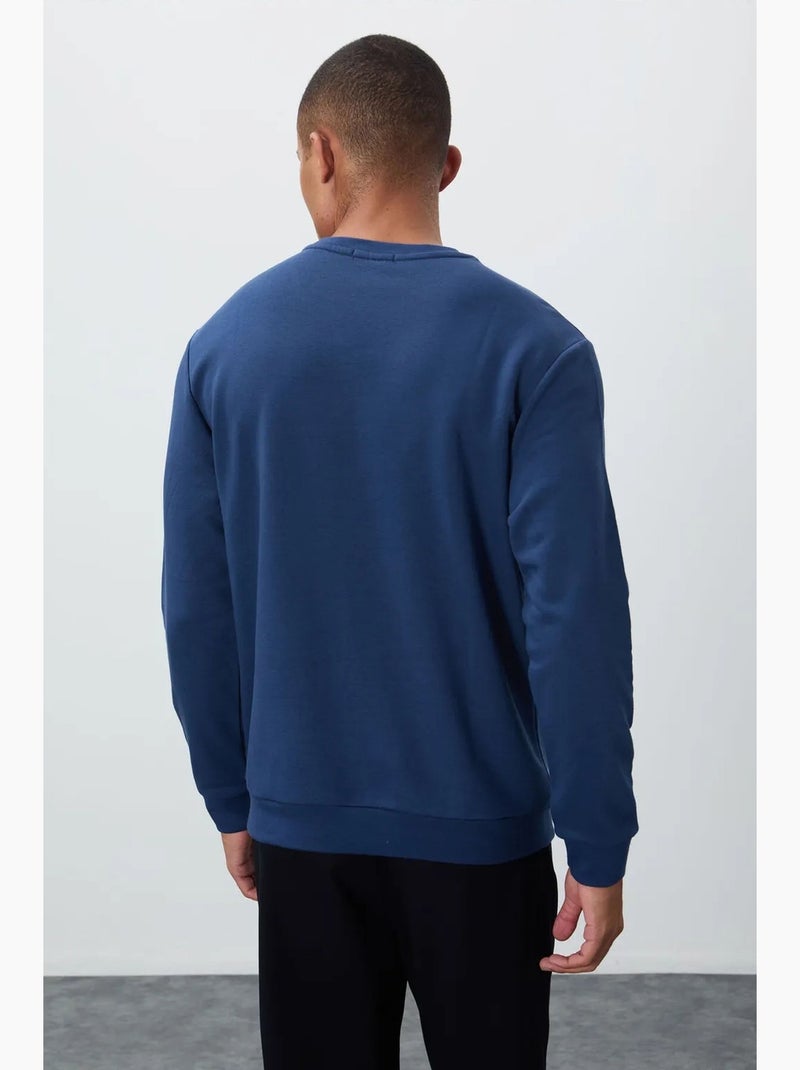 Sudadera de hombre con estampado y cuello redondo tommy Azul - Kiabi