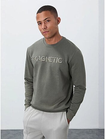 Sudadera de hombre con estampado y cuello redondo tommy
