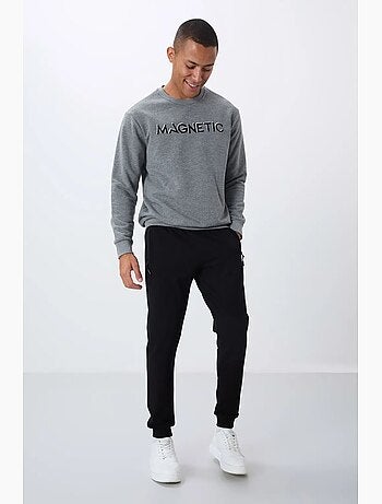 Sudadera de hombre con estampado y cuello redondo tommy