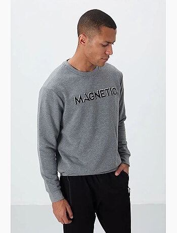 Sudadera de hombre con estampado y cuello redondo tommy