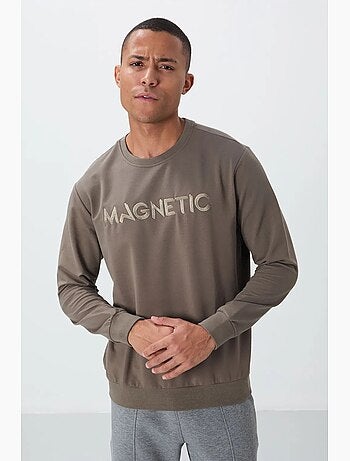 Sudadera de hombre con estampado y cuello redondo tommy
