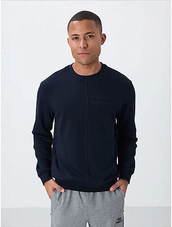 Sudadera de hombre lisa con cuello redondo tommy