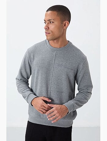 Sudadera de hombre lisa con cuello redondo tommy