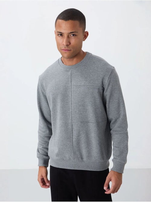 Sudadera de hombre lisa con cuello redondo tommy - Kiabi Sudadera de hombre lisa con cuello redondo tommy - Kiabi