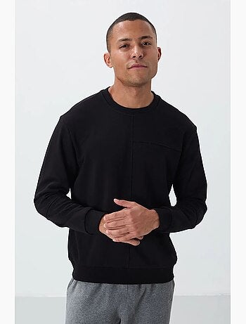 Sudadera de hombre lisa con cuello redondo tommy