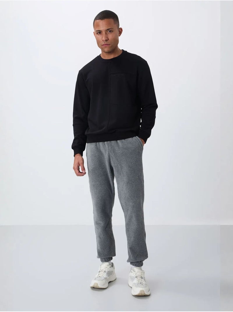 Sudadera de hombre lisa con cuello redondo tommy Negro - Kiabi
