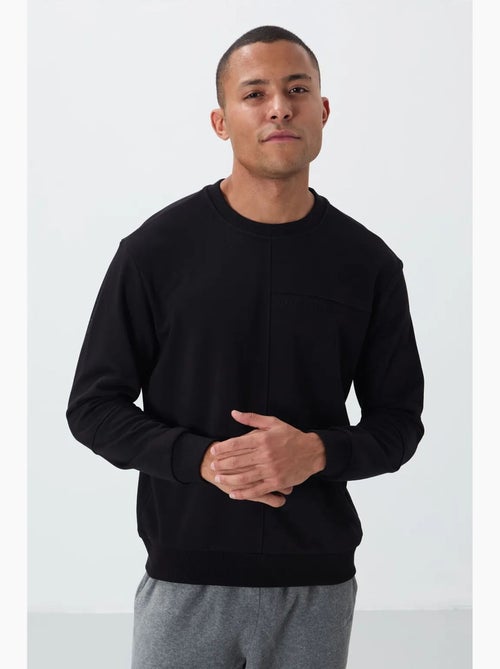 Sudadera de hombre lisa con cuello redondo tommy - Kiabi Sudadera de hombre lisa con cuello redondo tommy - Kiabi