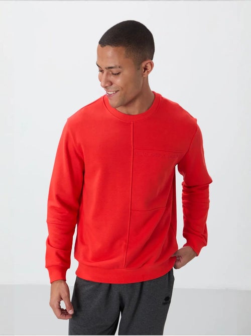 Sudadera de hombre lisa con cuello redondo tommy - Kiabi Sudadera de hombre lisa con cuello redondo tommy - Kiabi