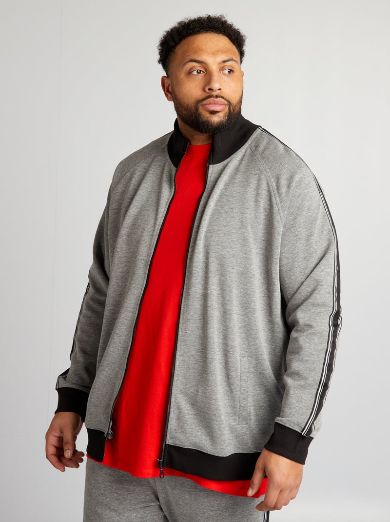 Sudadera de interlock con cuello alto GRIS Tallas grandes