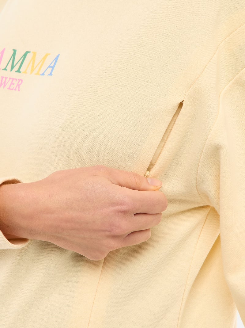 Sudadera de lactancia Amarillo - Kiabi