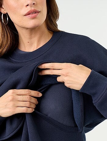 Sudadera de lactancia con abertura cruzada