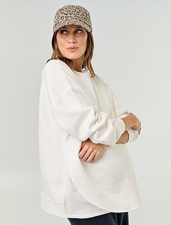 Sudadera de lactancia con abertura cruzada