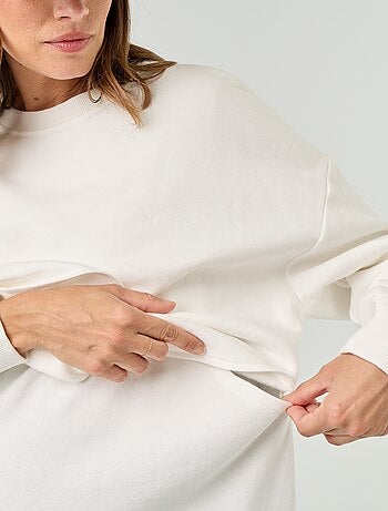 Sudadera de lactancia con abertura cruzada