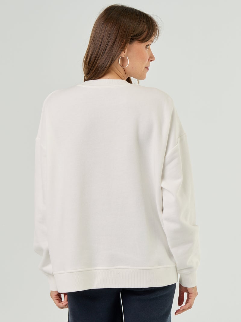 Sudadera de lactancia con abertura cruzada Blanco - Kiabi