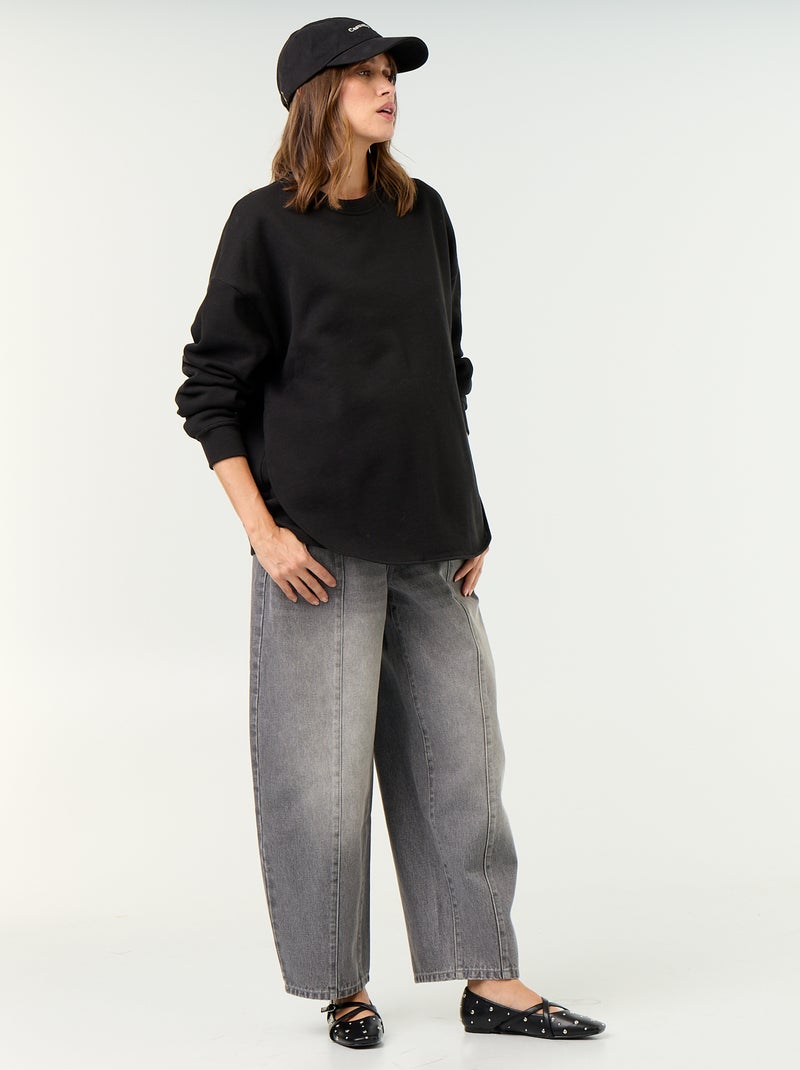 Sudadera de lactancia con abertura cruzada Negro - Kiabi