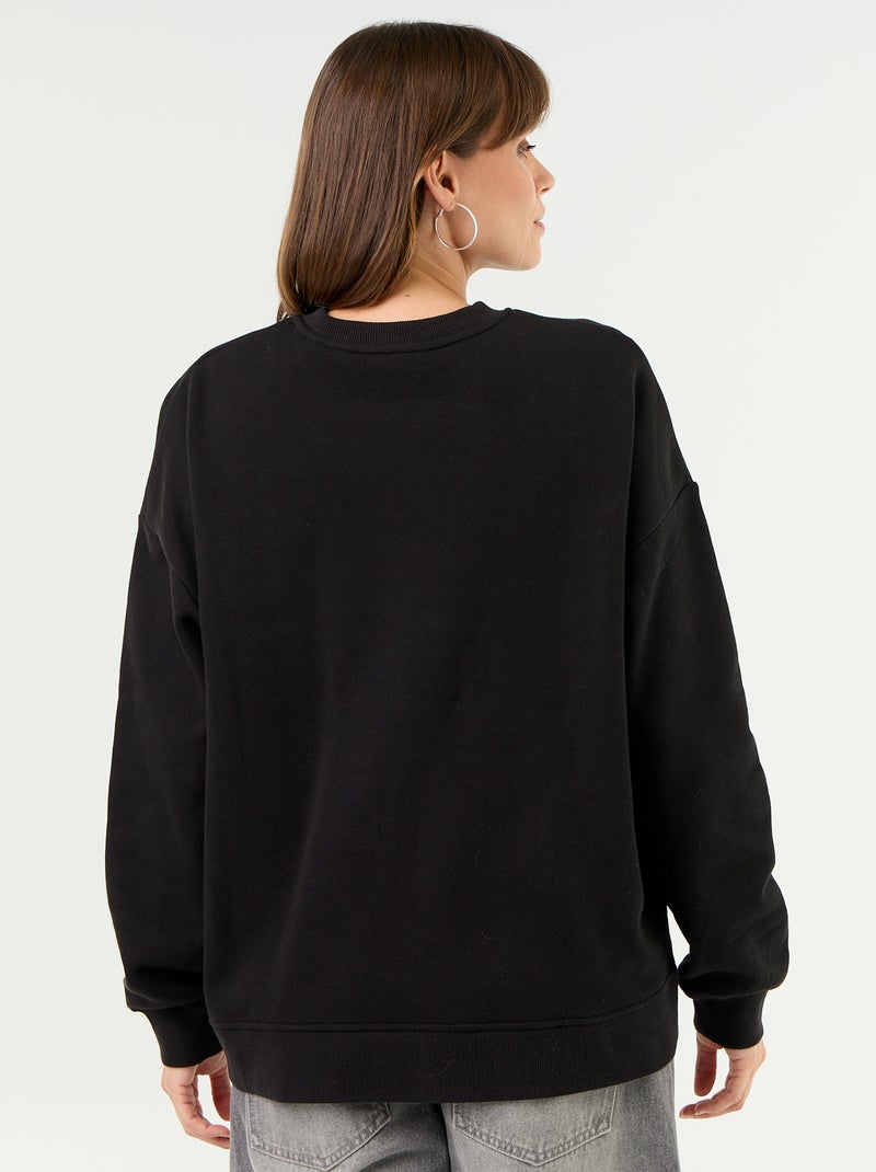 Sudadera de lactancia con abertura cruzada Negro - Kiabi