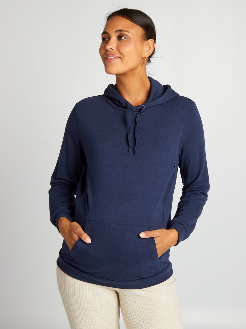 Sudadera de lactancia con capucha Marino - Kiabi