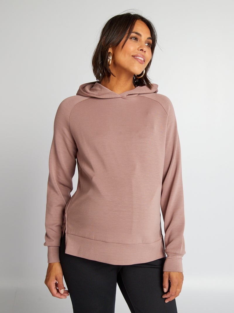 Sudadera de lactancia con capucha PURPURA - Kiabi