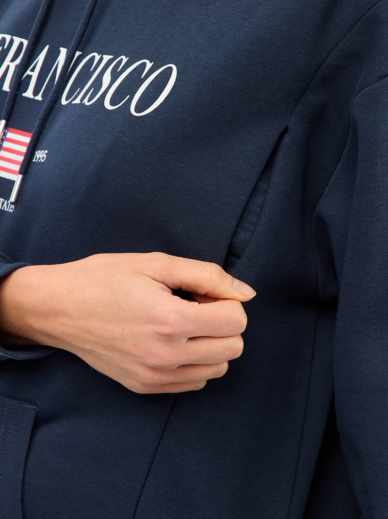 Sudadera de lactancia con capucha Rosa - Kiabi