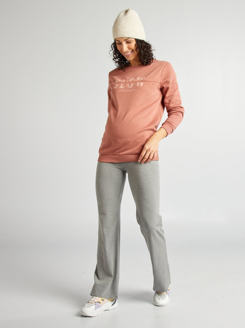 Sudadera de lactancia con cierre de cremallera ROSA - Kiabi