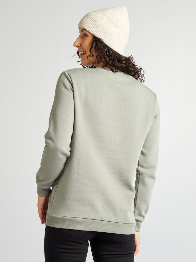 Sudadera de lactancia con cierre de cremallera VERDE - Kiabi