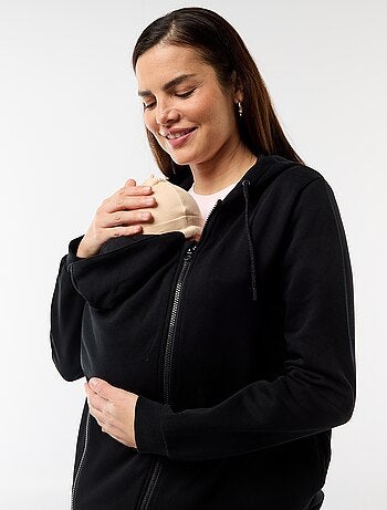 Sudadera de lactancia con cremallera y capucha