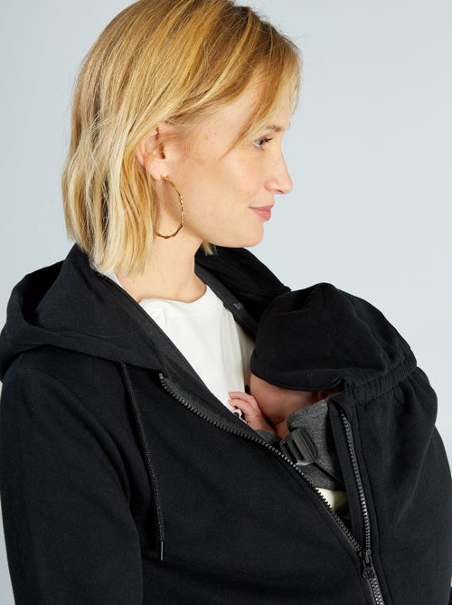 Sudadera de lactancia con cremallera y capucha - Kiabi