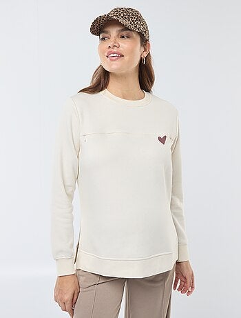 Sudadera de lactancia con mensaje