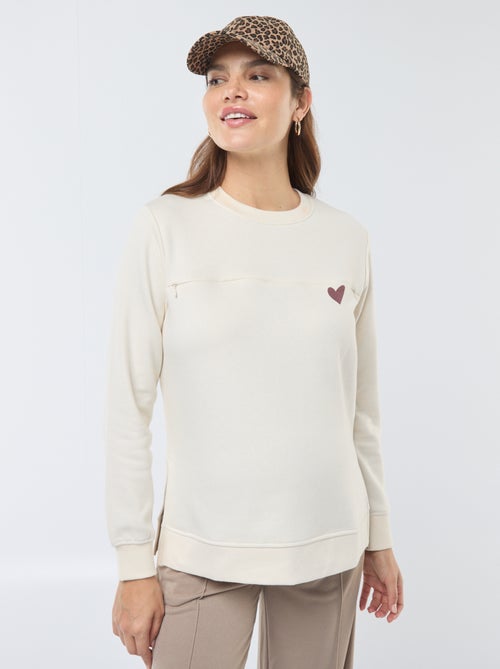 Sudadera de lactancia con mensaje - Kiabi
