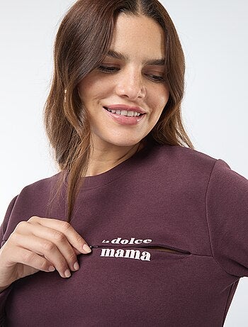 Sudadera de lactancia con mensaje