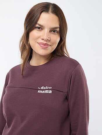 Sudadera de lactancia con mensaje