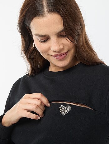 Sudadera de lactancia con mensaje