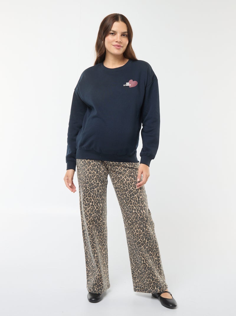 Sudadera de lactancia de felpa Azul - Kiabi