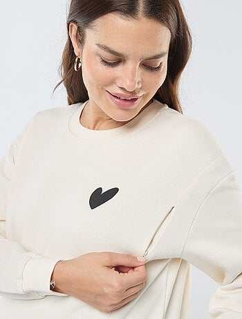 Sudadera de lactancia de felpa